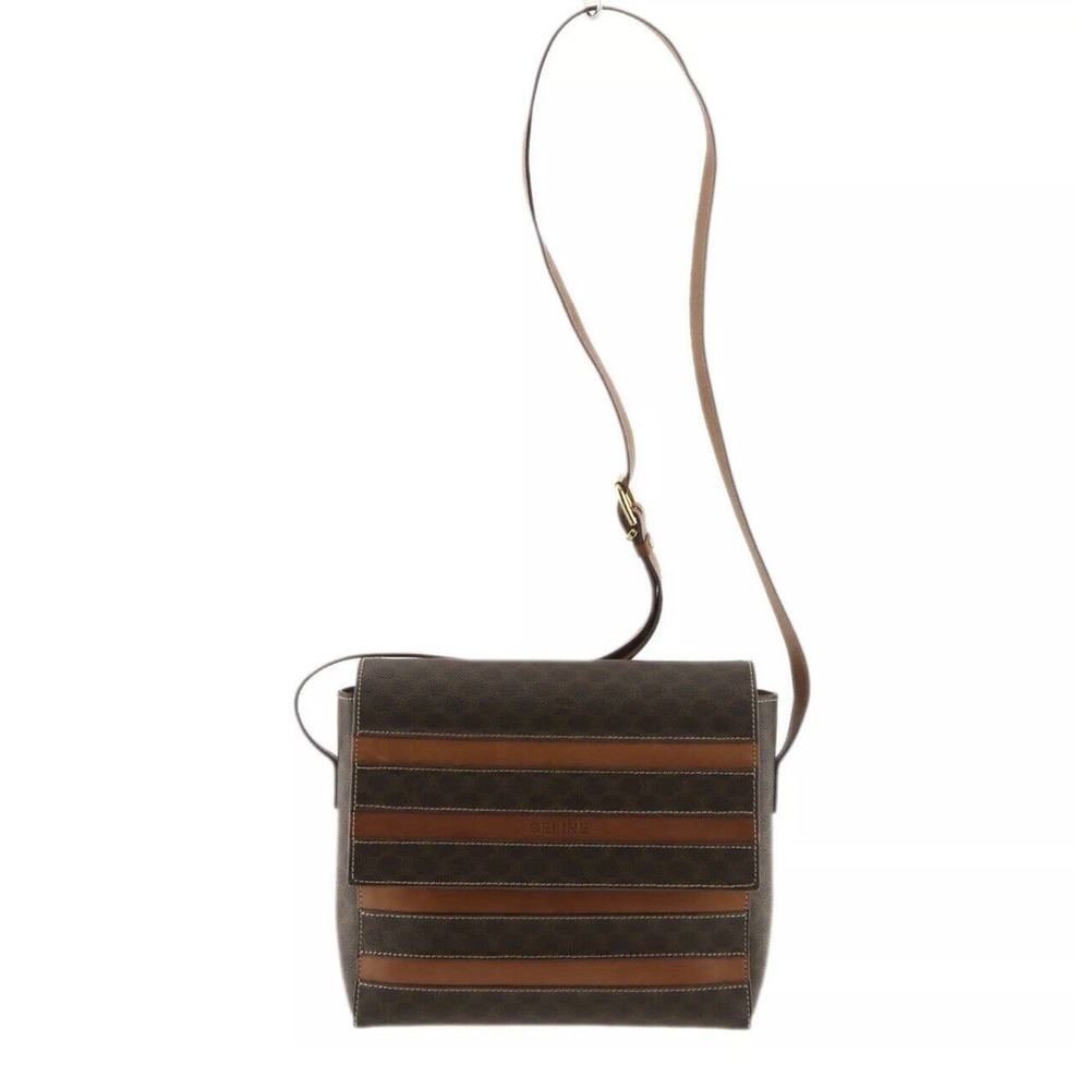 Celine Monogram Macadam Purse shoulder Bag VINTAGE 2000 CHIC
